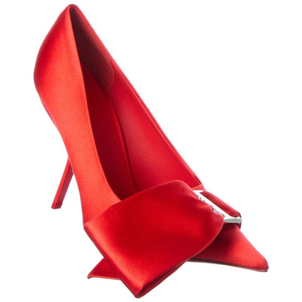 Ferragamo Satin 100 Pump, Red